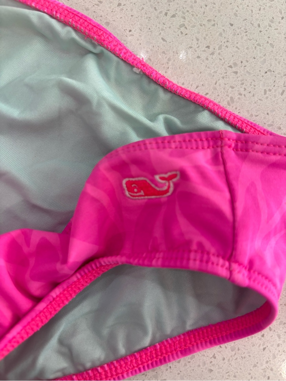 Vineyard Vines Girls Hot Pink Ruffle Two-Piece Swimsuit Size XS 5/6 - Picture 5 of 6